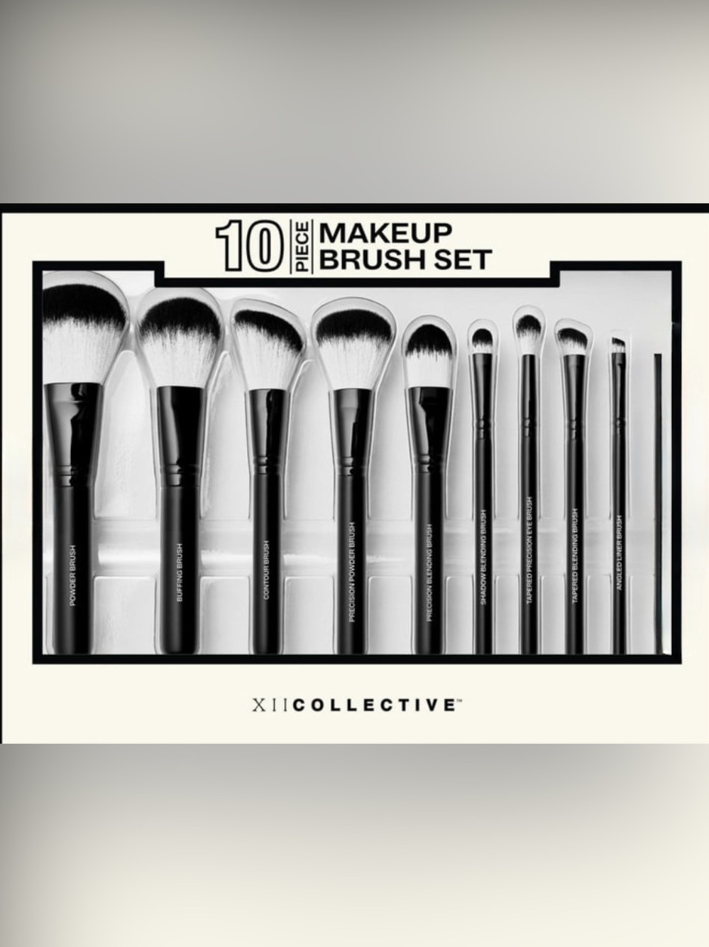 XII Collective 10 Piece Makeup Brush Set.
